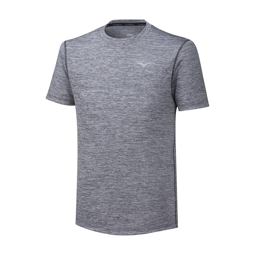 Mizuno Men's T-Shirts Impulse Core Grey - LXFGRJO-29